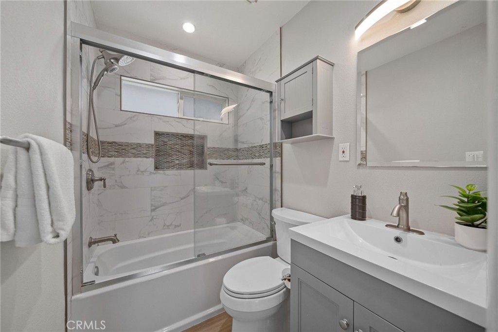 Bathroom, Glass Shower, Interior, Marble Walls, Recessed Lighting