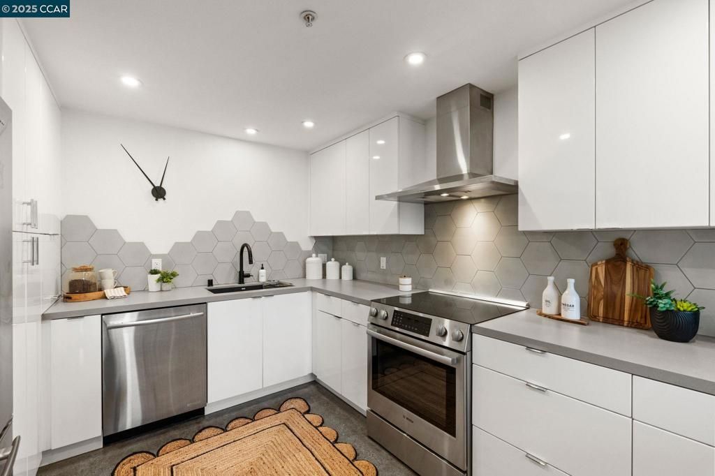Interior, Kitchen, Recessed Lighting, Stainless Steel Appliances