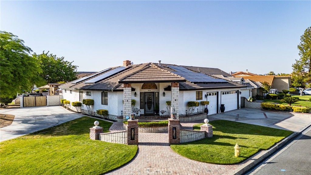 Attached, Backyard, Exterior, Facade, Solar Panels, Mediterranean