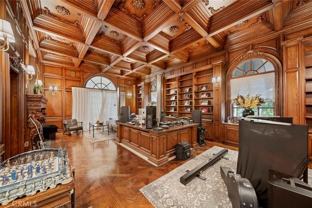 Home Office, Interior, Wooden Beams, Wooden Ceilings, Wood Texture Flooring, Wooden Walls