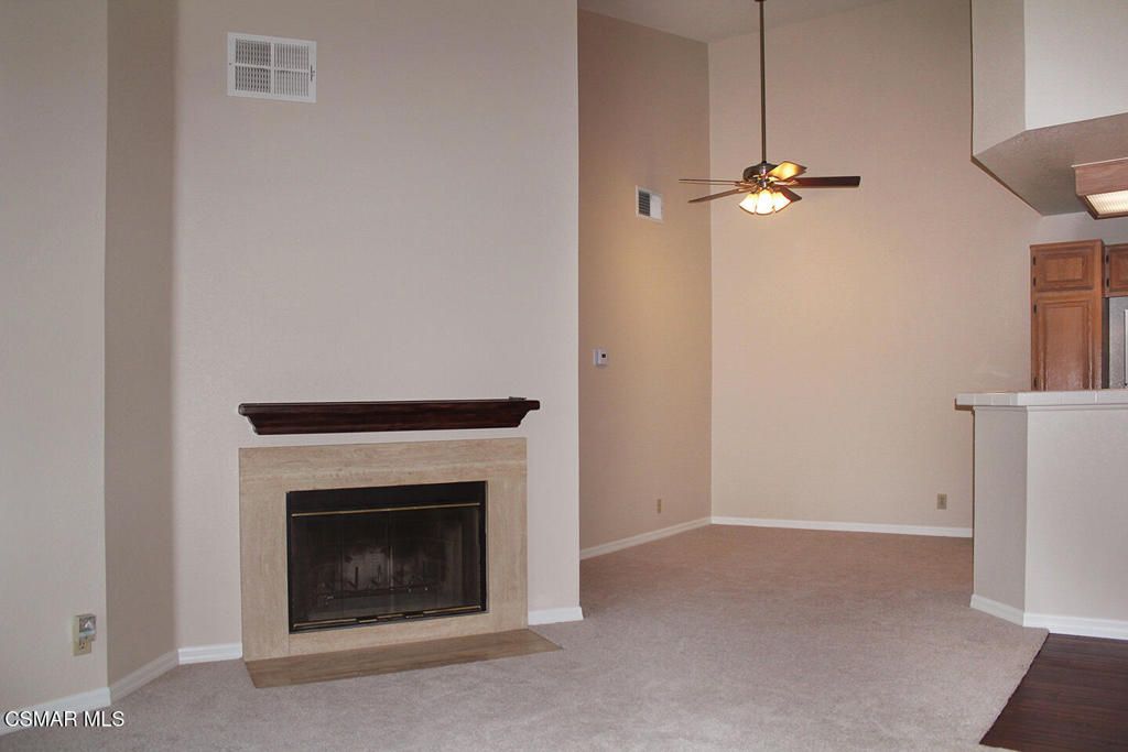 Empty room, Fireplace, Interior
