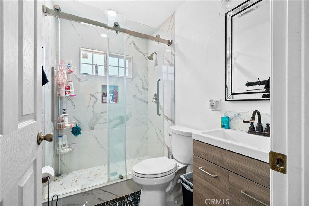 Bathroom, Glass Shower, Interior, Marble Walls