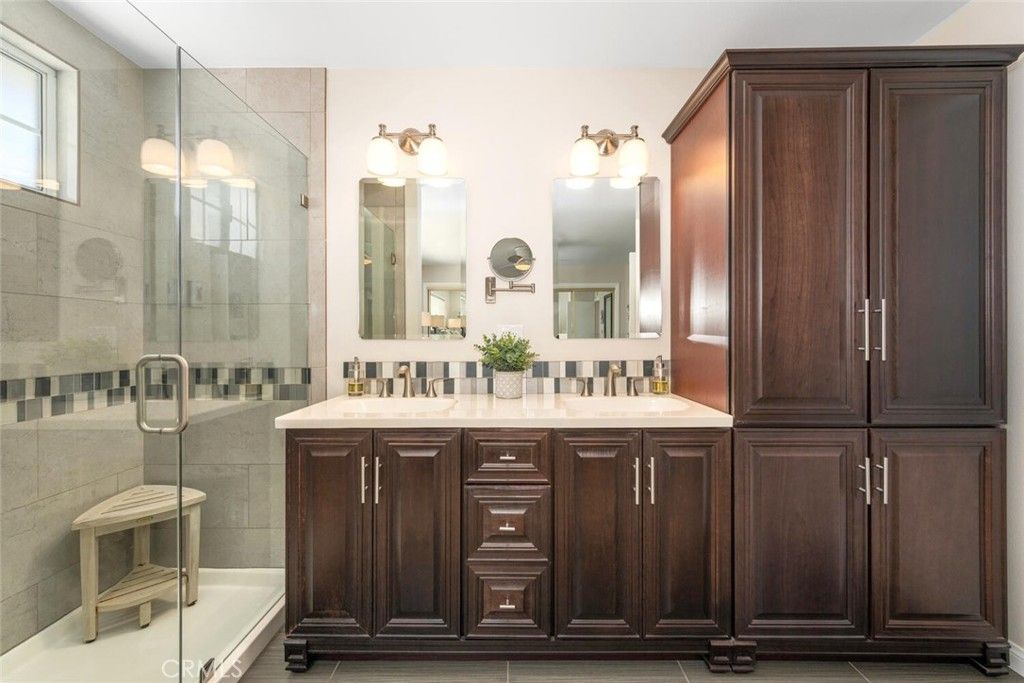 Bathroom, Dual Sink Vanities, Glass Shower, Interior
