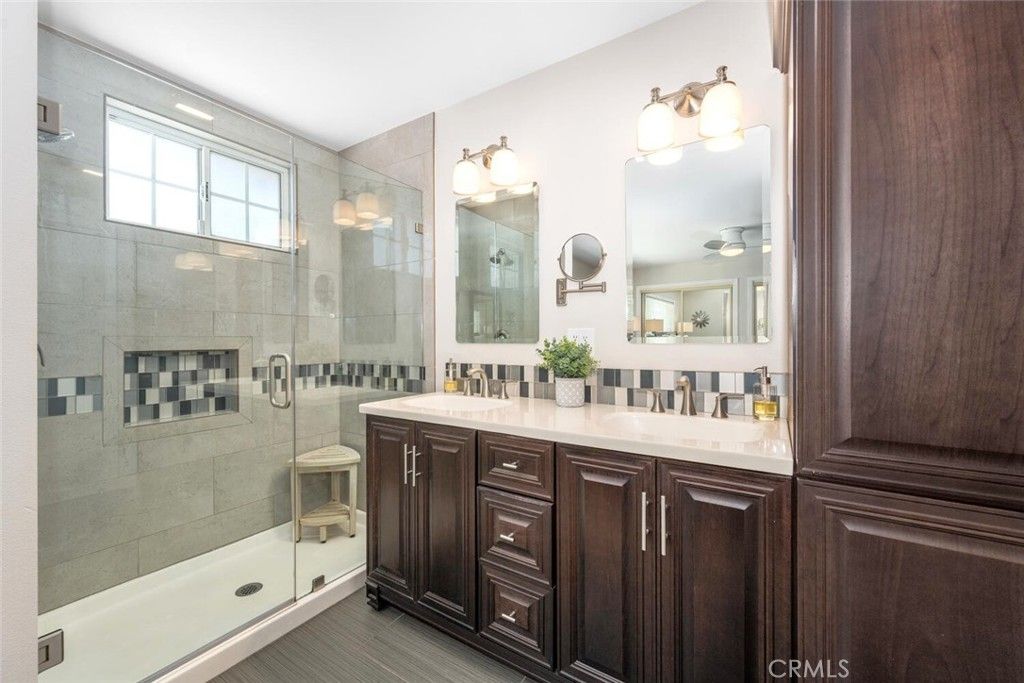 Bathroom, Dual Sink Vanities, Glass Shower, Interior
