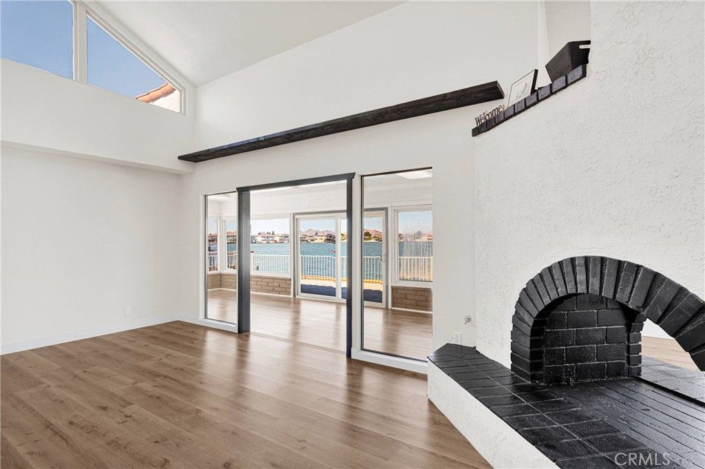 Fireplace, Interior, Water, Wood Texture Flooring