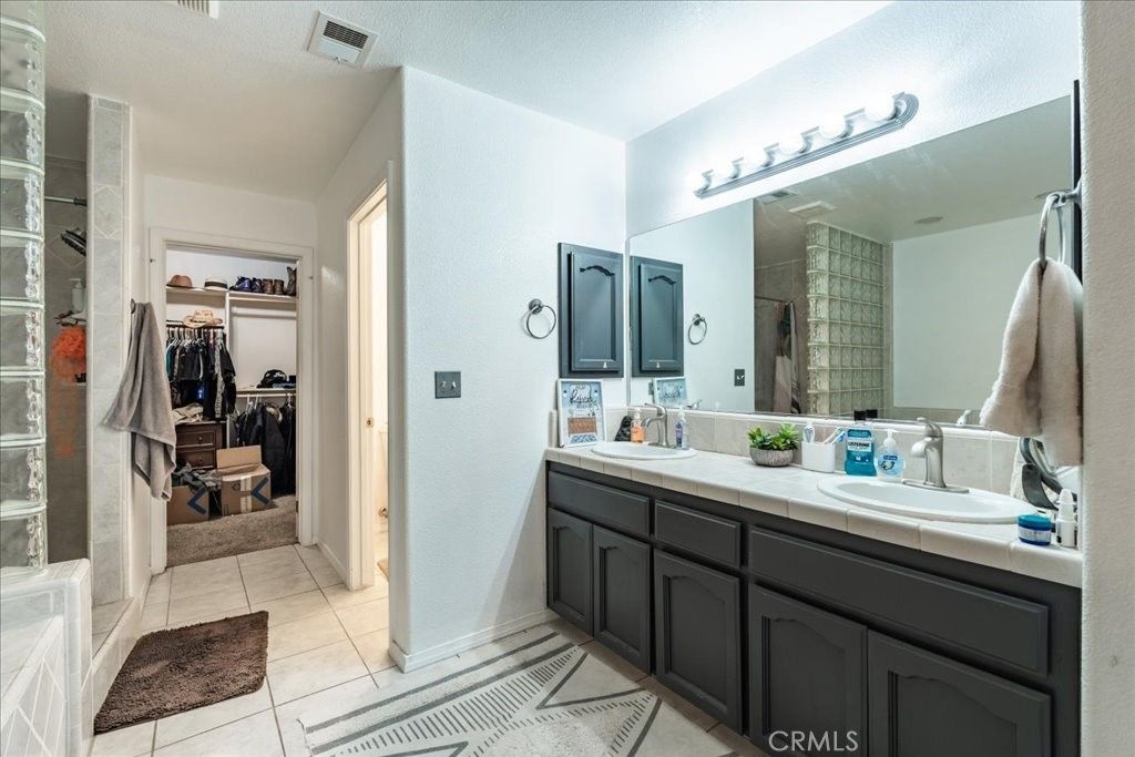 Bathroom, Dual Sink Vanities, Interior, Tile Countertops