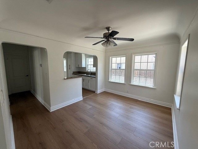 Empty room, Interior, Kitchen, Wood Texture Flooring