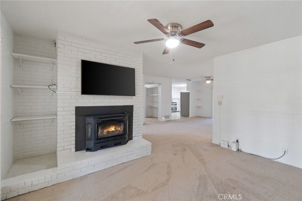 Empty room, Fireplace, Interior, Stone Walls