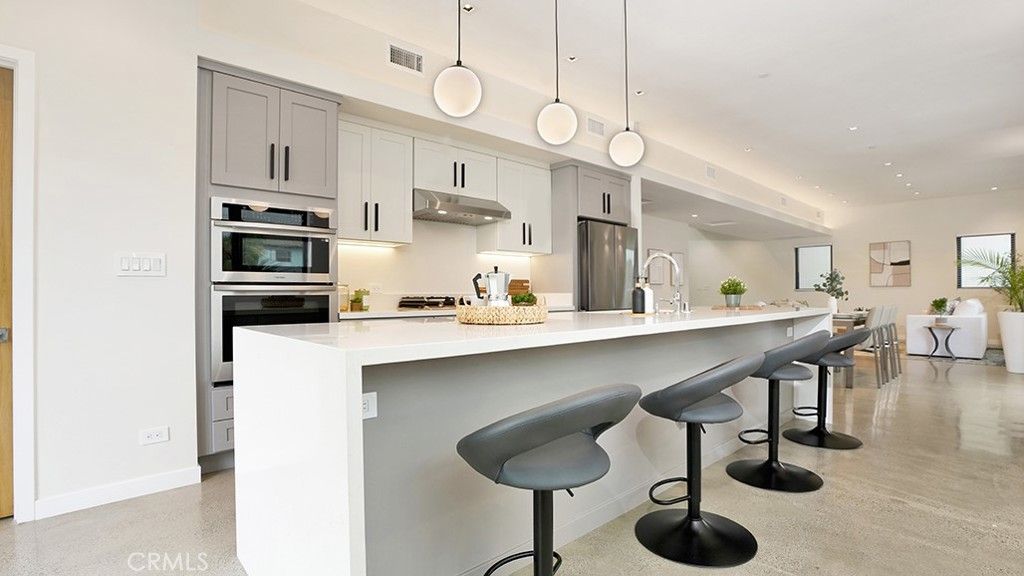 Interior, Kitchen, Pendant Lights, Recessed Lighting, Stainless Steel Appliances