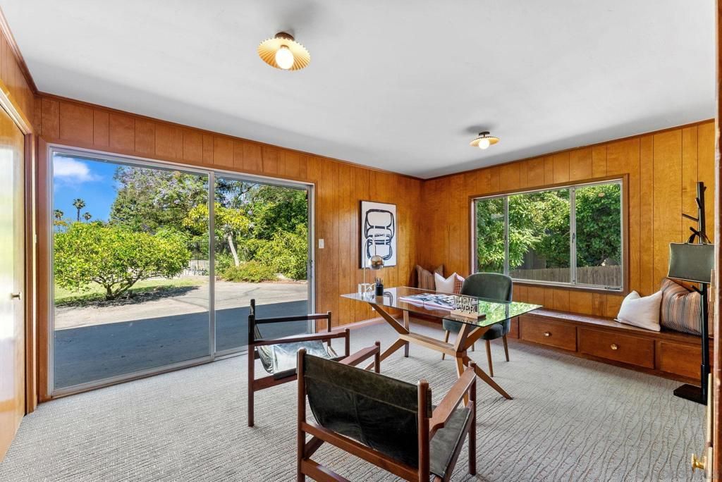 Home Office, Interior, Living room, Wooden Walls