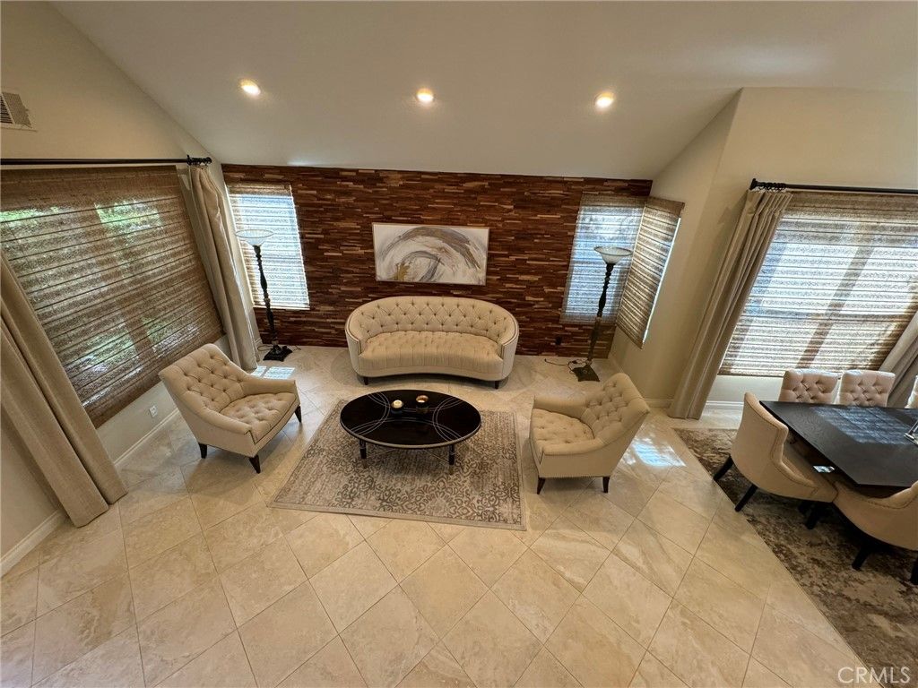 Interior, Living room, Recessed Lighting, Stone Walls