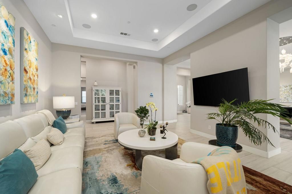 Interior, Living room, Recessed Lighting