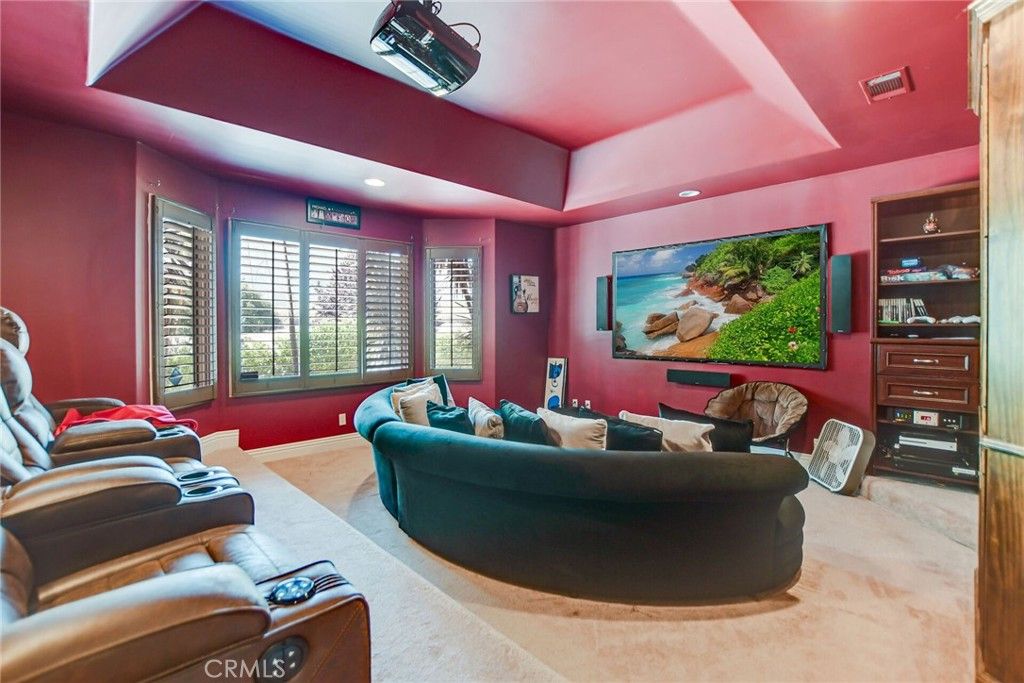 Home Theatre Room, Interior, Living room, Projection Screen, Recessed Lighting, Theatre Room