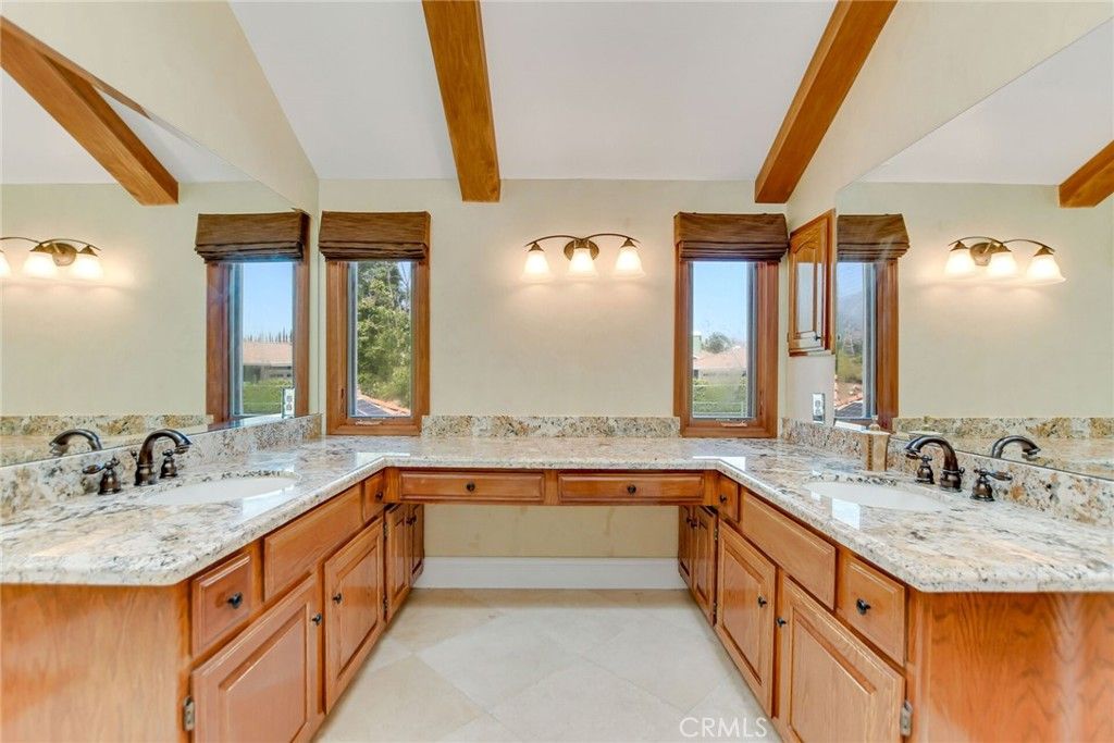 Bathroom, Dual Sink Vanities, Interior, Wooden Beams