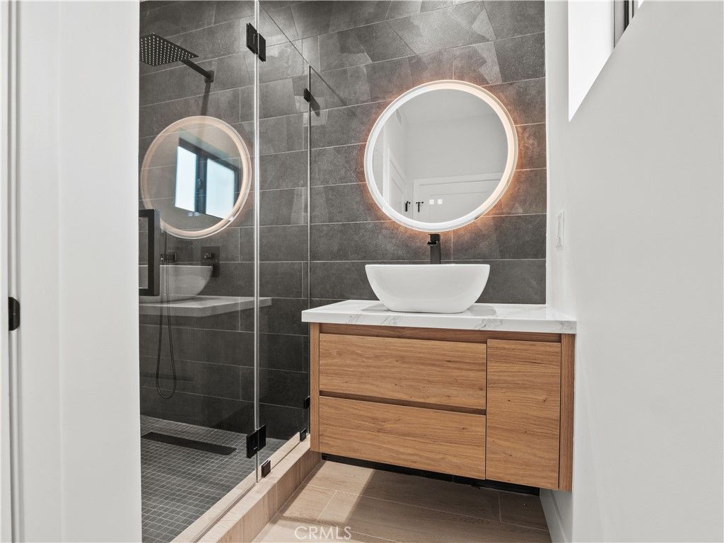 Bathroom, Dual Sink Vanities, Glass Shower, Interior