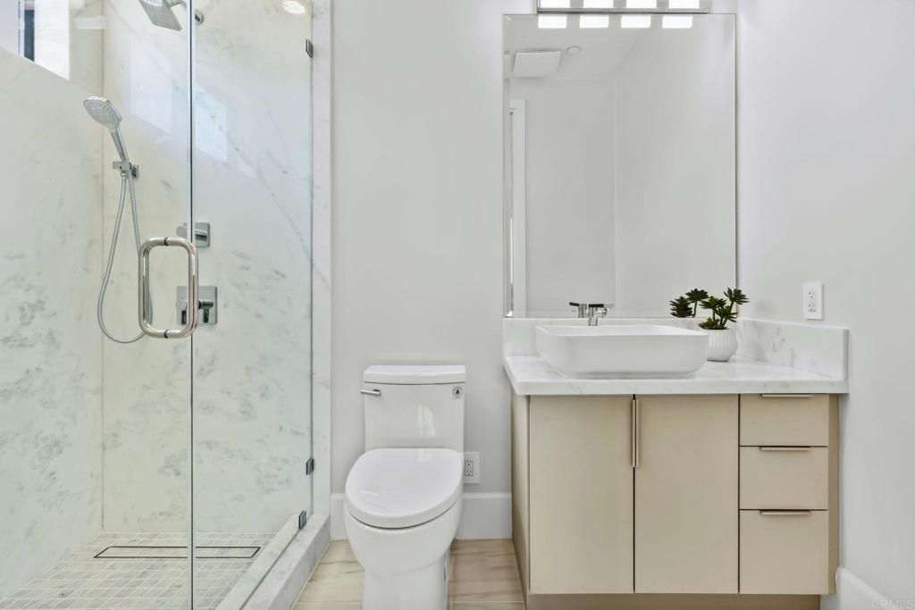 Bathroom, Glass Shower, Interior, Marble Walls
