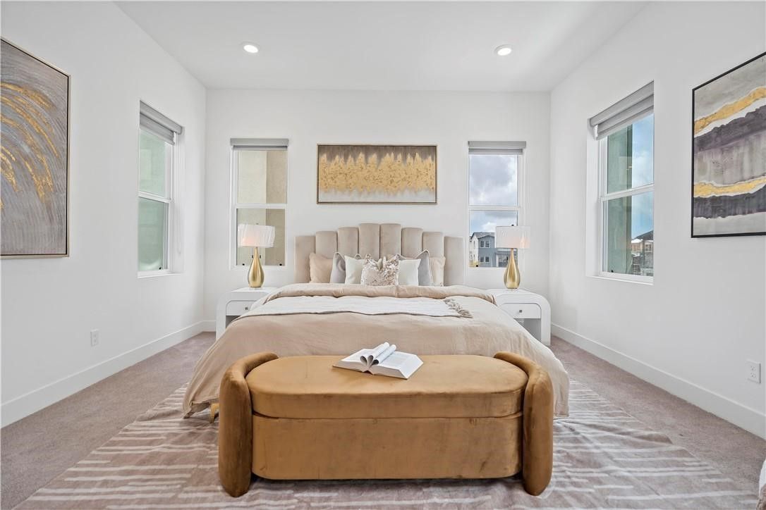 Bedroom, Interior, Recessed Lighting