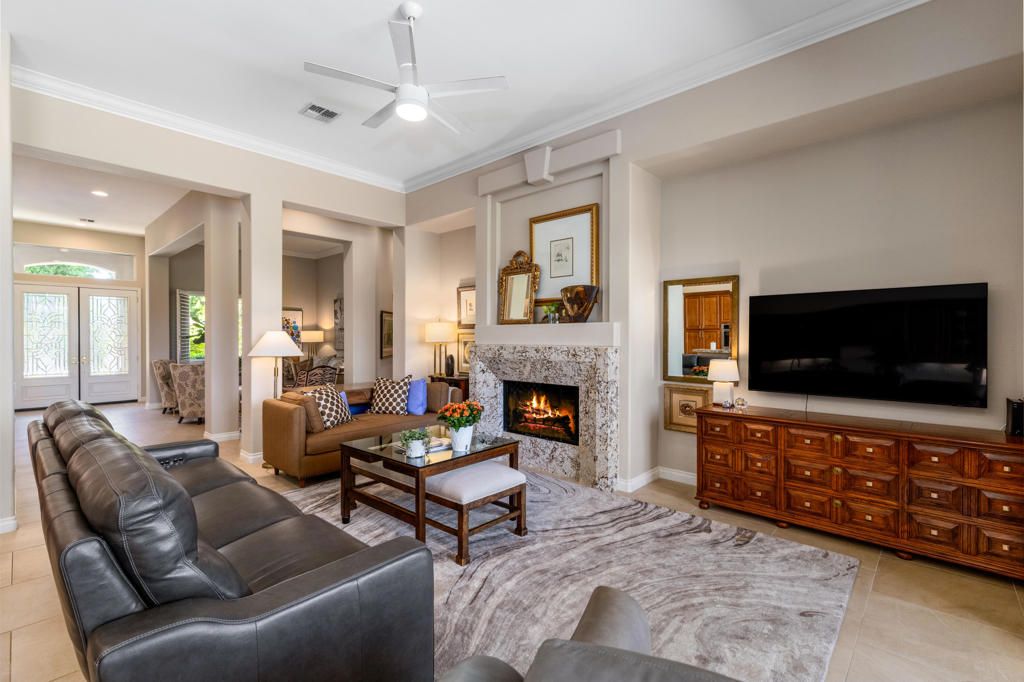 Fireplace, Interior, Living room, Recessed Lighting