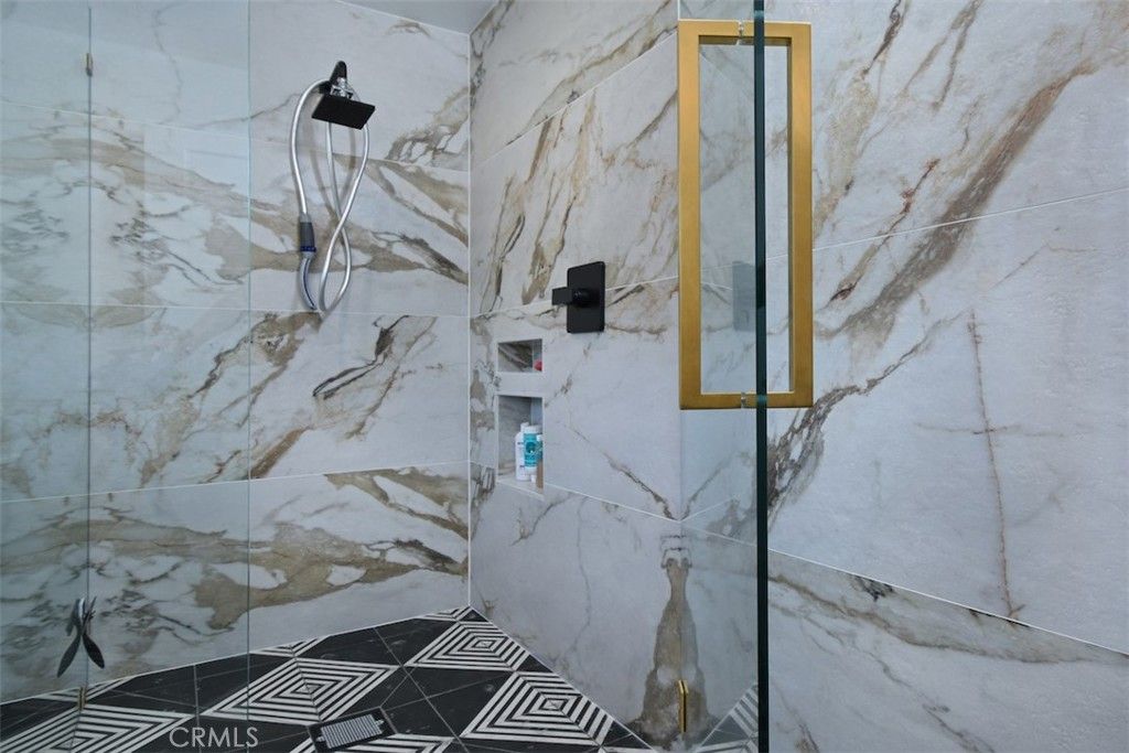 Bathroom, Glass Shower, Interior, Marble Walls