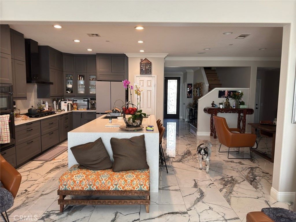 Interior, Kitchen, Marble, Recessed Lighting