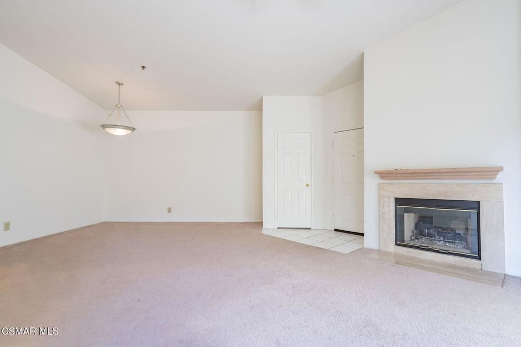 Empty room, Fireplace, Interior, Pendant Lights