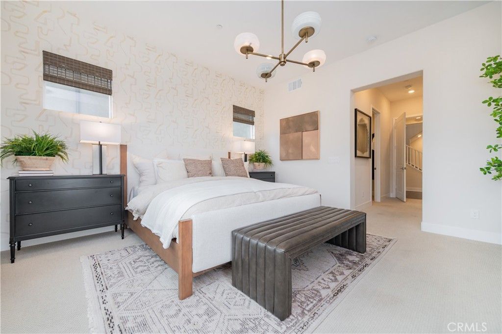 Bedroom, Interior, Pendant Lights, Recessed Lighting