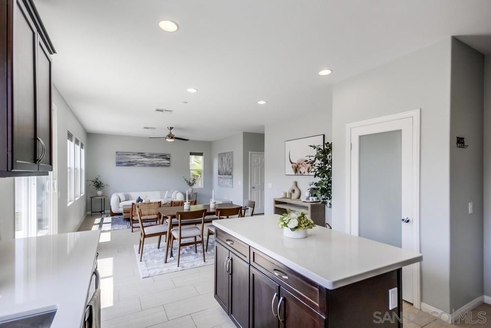 Dining room, Interior, Kitchen, Living room, Recessed Lighting