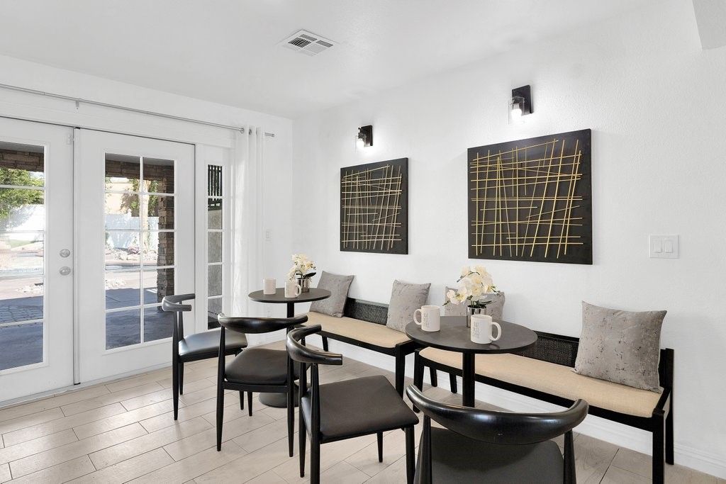Dining room, Interior, Wood Texture Flooring