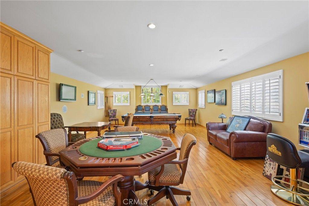 Game Room, Interior, Recessed Lighting, Wood Texture Flooring