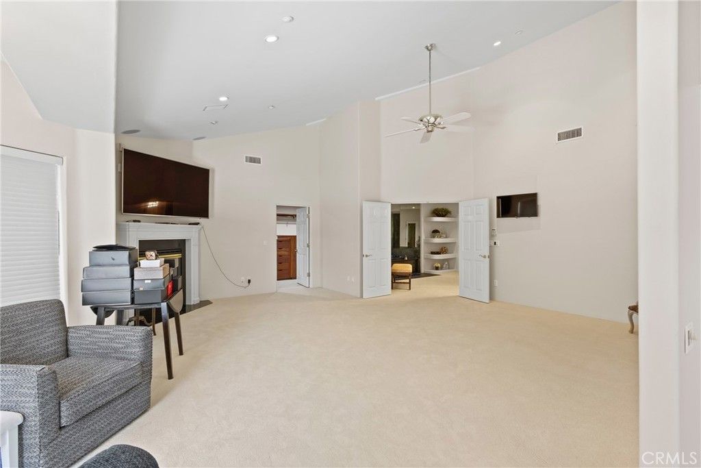 Fireplace, Home Office, Interior, Recessed Lighting