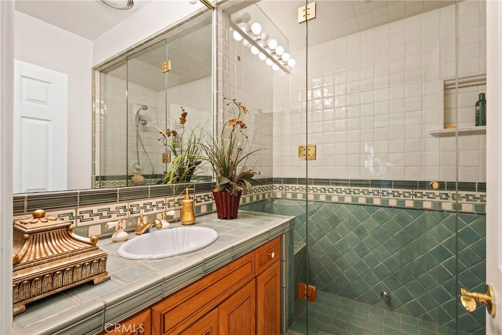 Bathroom, Glass Shower, Interior, Tile Countertops