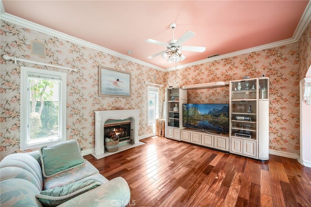 Fireplace, Interior, Wood Texture Flooring