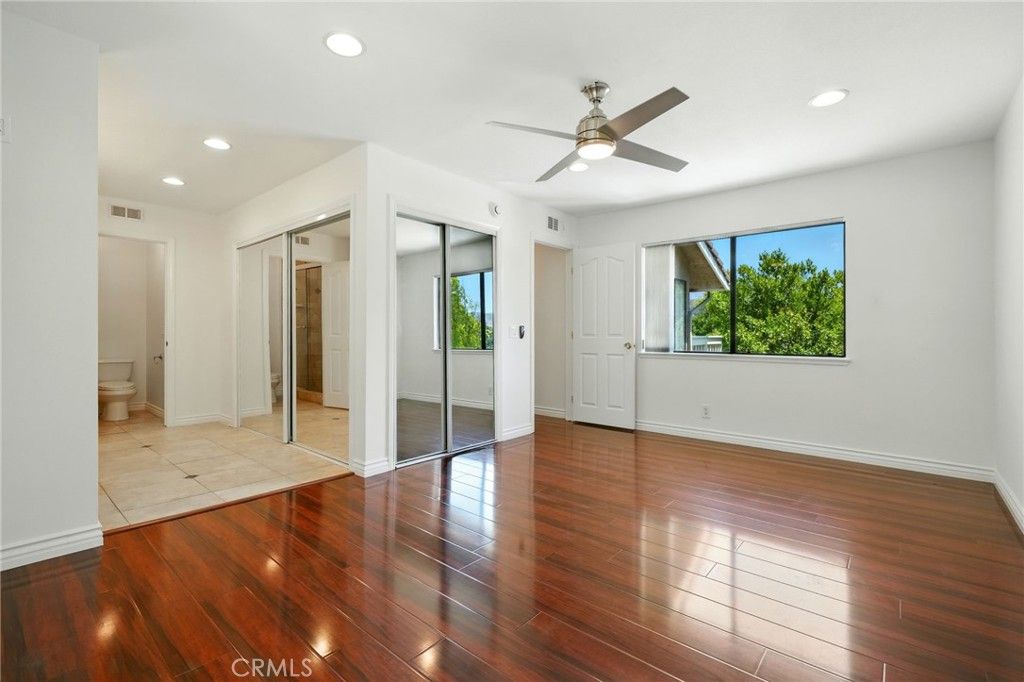 Bathroom, Empty room, Interior, Recessed Lighting, Wood Texture Flooring