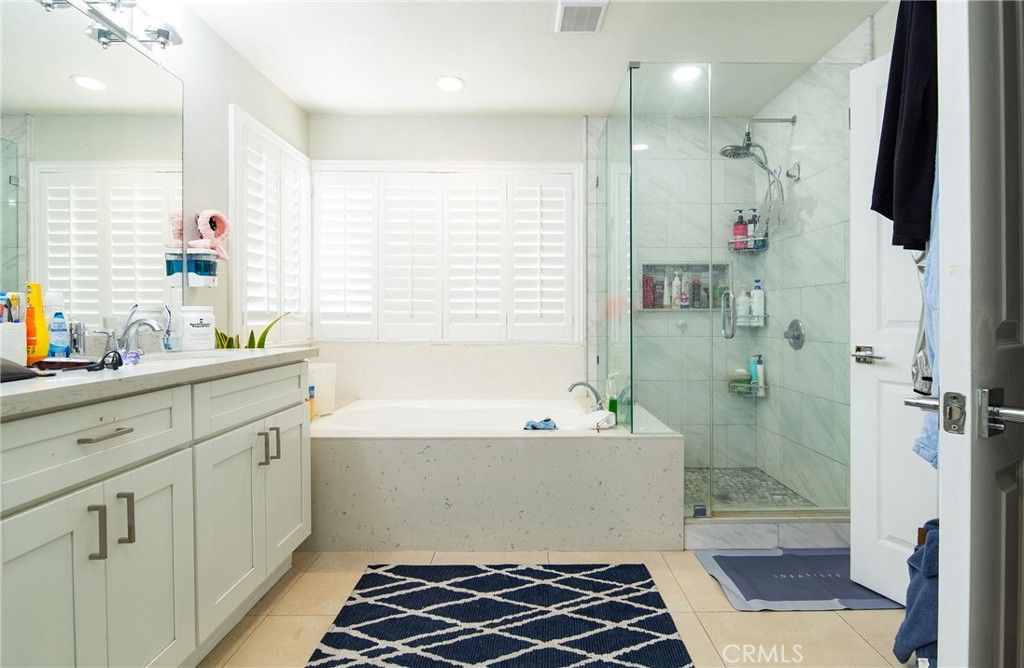Bathroom, Glass Shower, Interior, Marble Walls, Recessed Lighting
