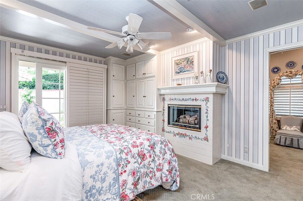 Bedroom, Fireplace, Interior