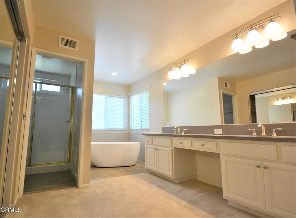 Bathroom, Dual Sink Vanities, Free Standing Baths, Glass Shower, Interior, Recessed Lighting