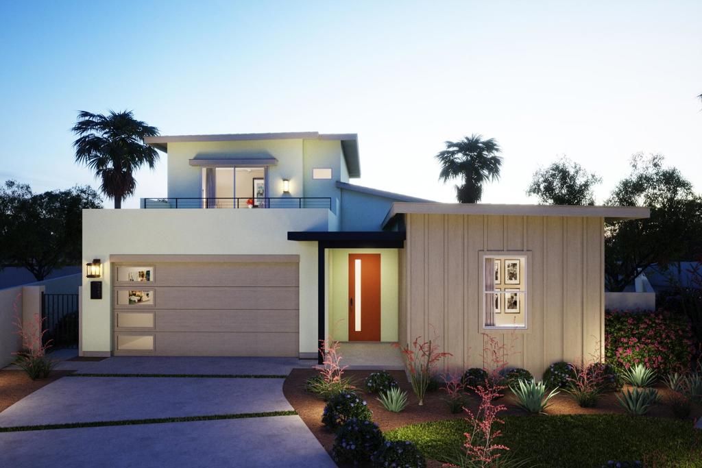 Attached, Exterior, Facade, Modern