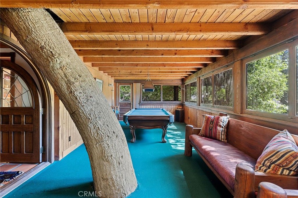 Billiard Table, Game Room, Interior, Wooden Beams, Wooden Ceilings