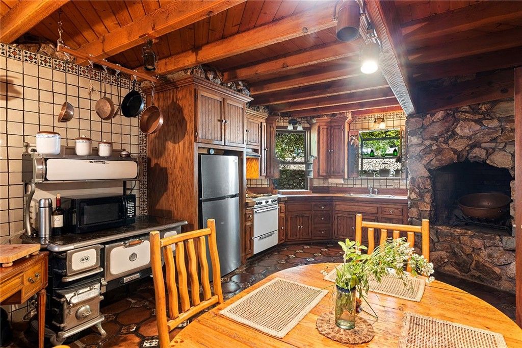 Interior, Kitchen, Stainless Steel Appliances, Stone Walls, Wooden Beams, Wooden Ceilings
