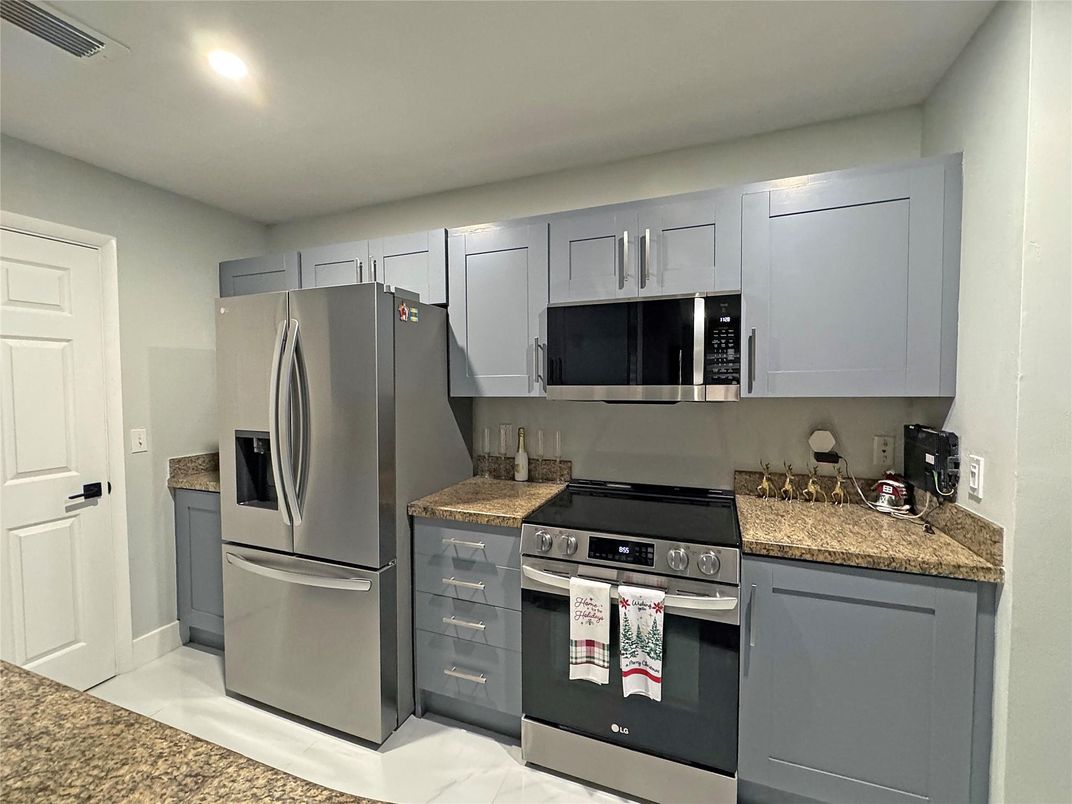 Interior, Kitchen, Recessed Lighting, Stainless Steel Appliances