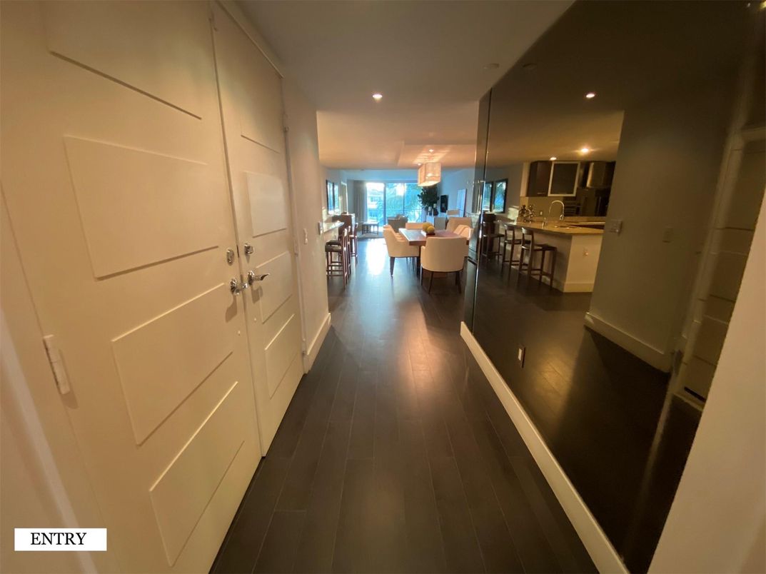 Dining room, Interior, Kitchen, Recessed Lighting, Wood Texture Flooring