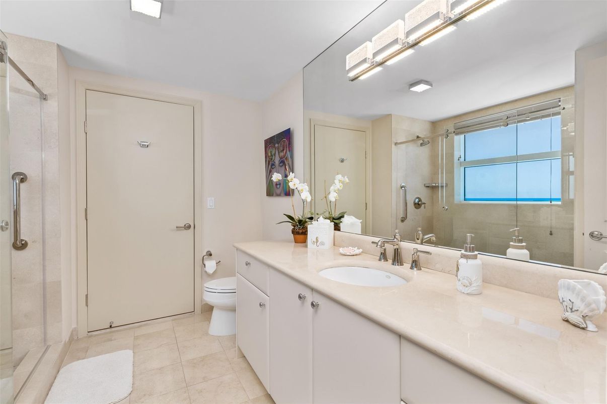 Bathroom, Dual Sink Vanities, Glass Shower, Interior