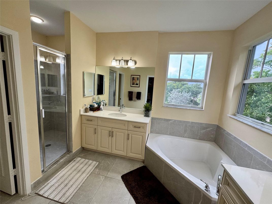 Bathroom, Dual Sink Vanities, Glass Shower, Interior
