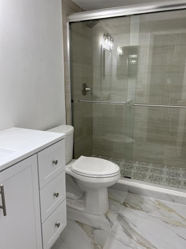 Bathroom, Glass Shower, Interior, Marble