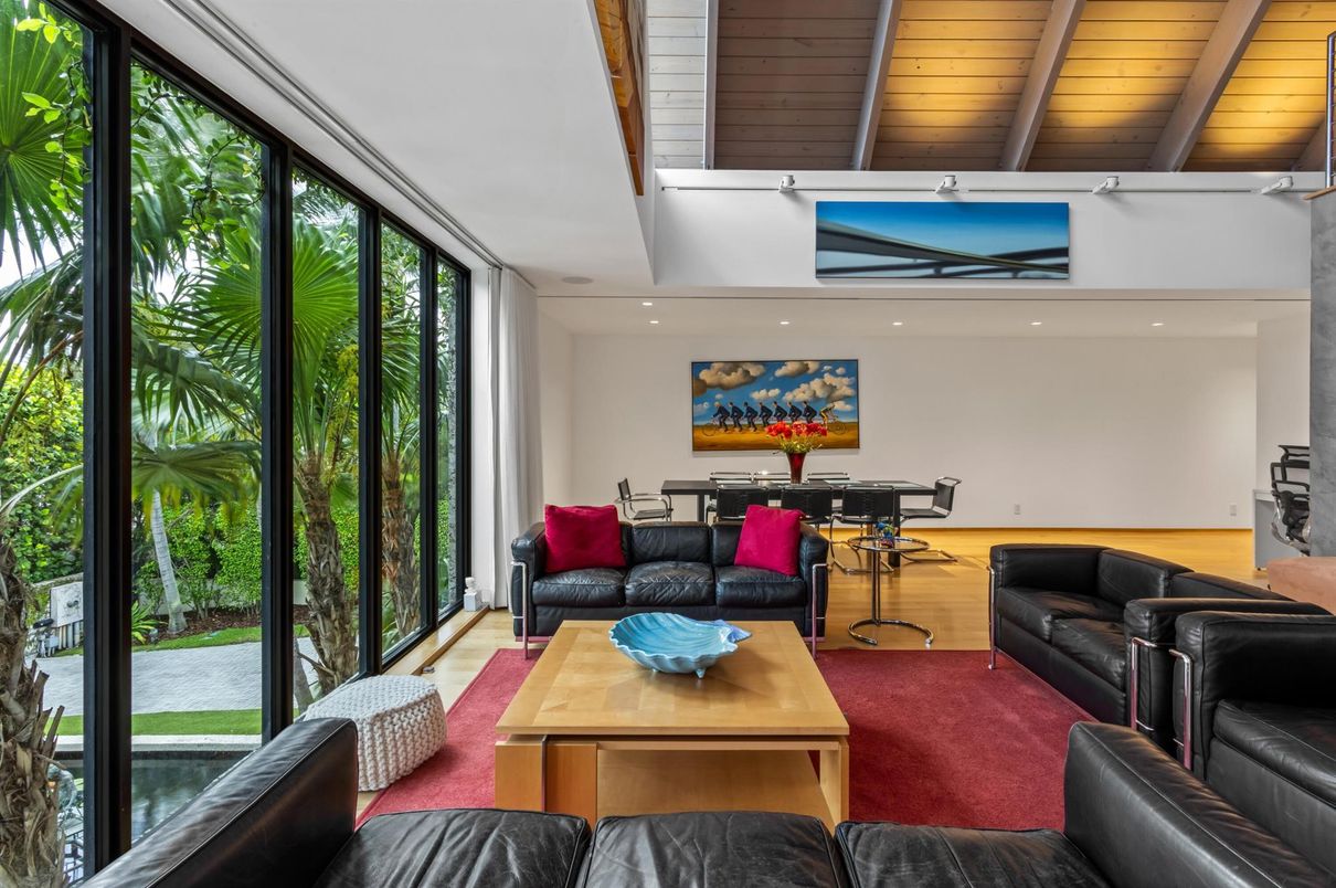 Interior, Living room, Recessed Lighting, Wooden Ceilings