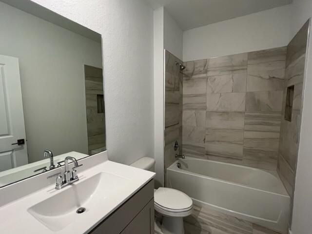 Bathroom, Interior, Marble Walls, Wood Texture Flooring