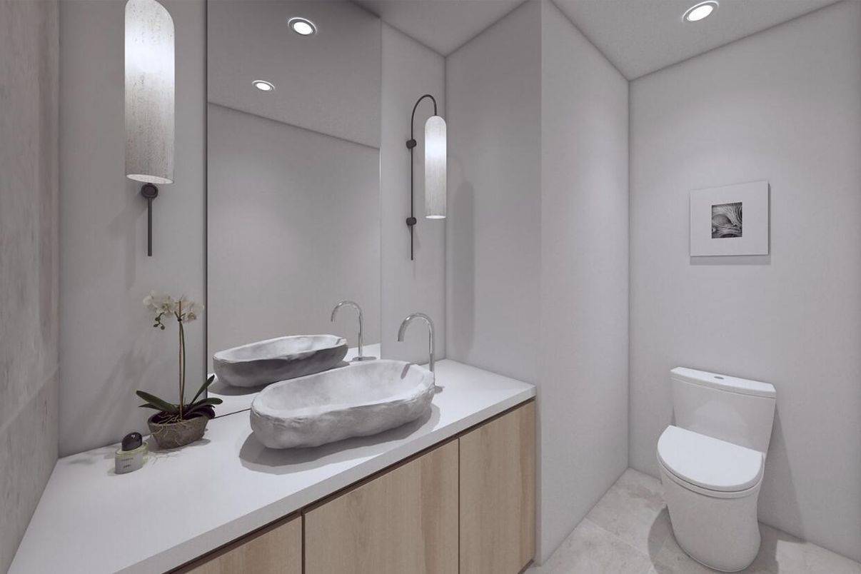 Bathroom, Interior, Recessed Lighting