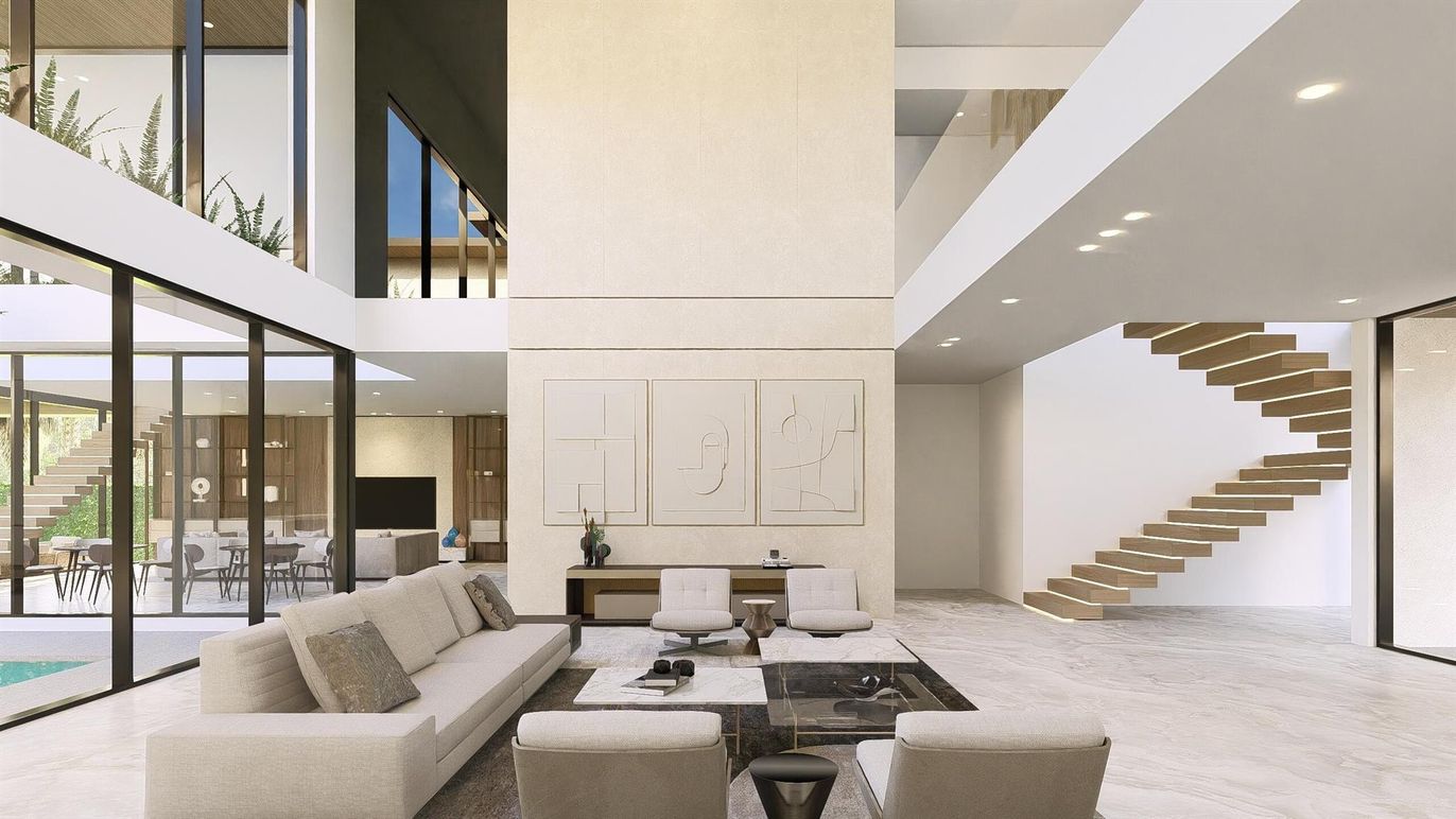 Interior, Living room, Marble, Recessed Lighting