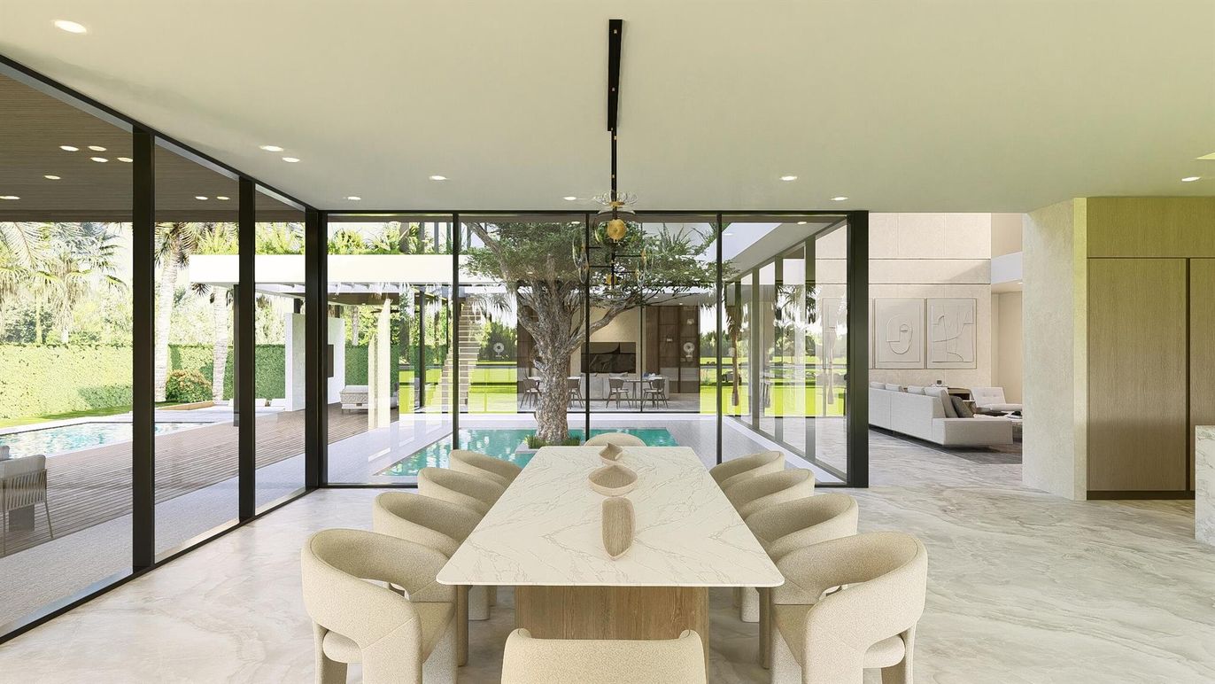 Dining room, Interior, Living room, Recessed Lighting, Sun Room