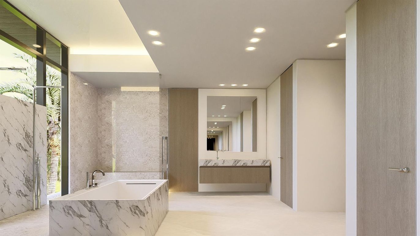 Bathroom, Interior, Recessed Lighting